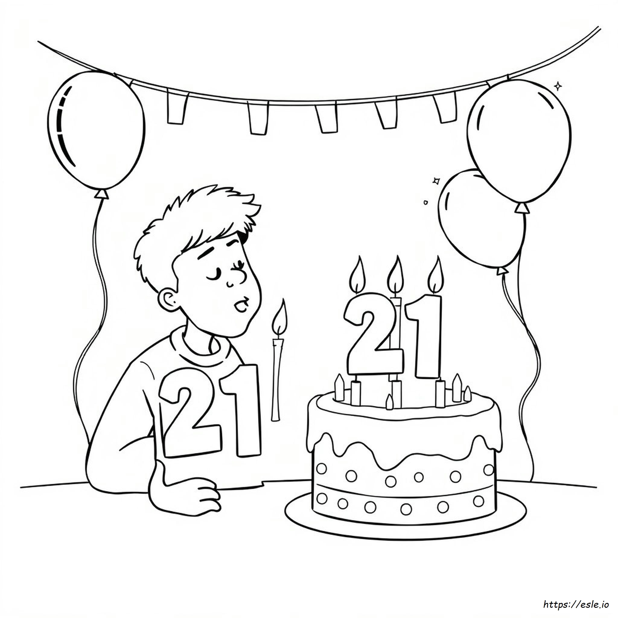 21St Birthday Coloring Pages