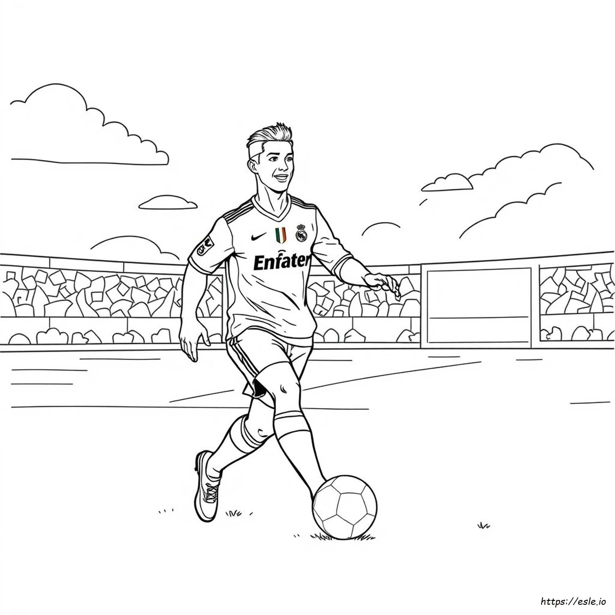Desenho Do Ronaldo No Real Madrid Para Colorir