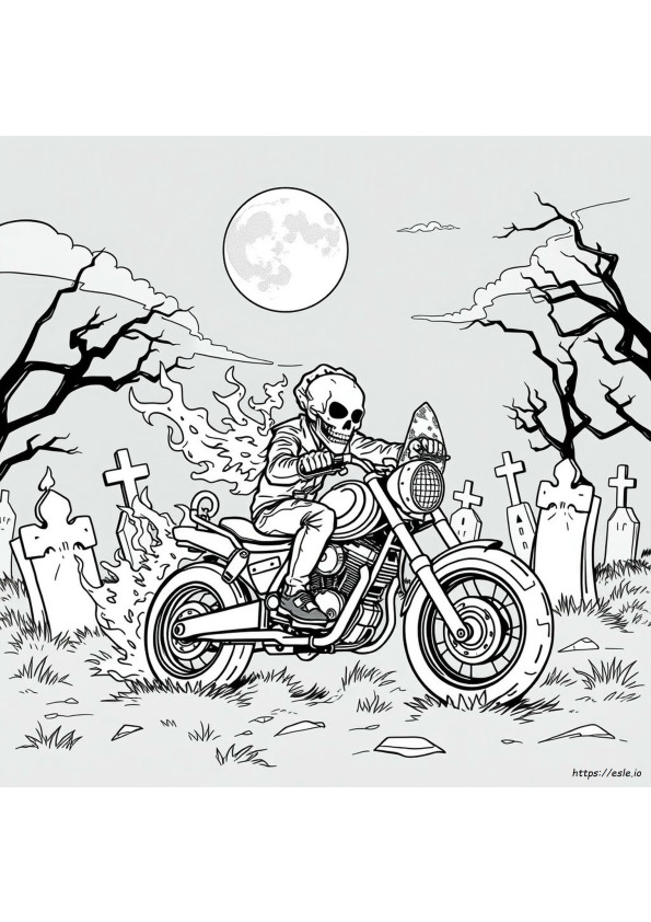 Genial Ghost Rider Para Colorear