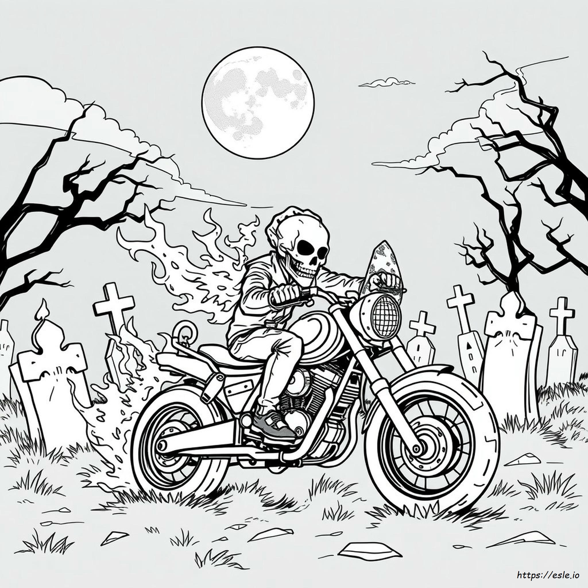 Cool Ghost Rider Coloring Page