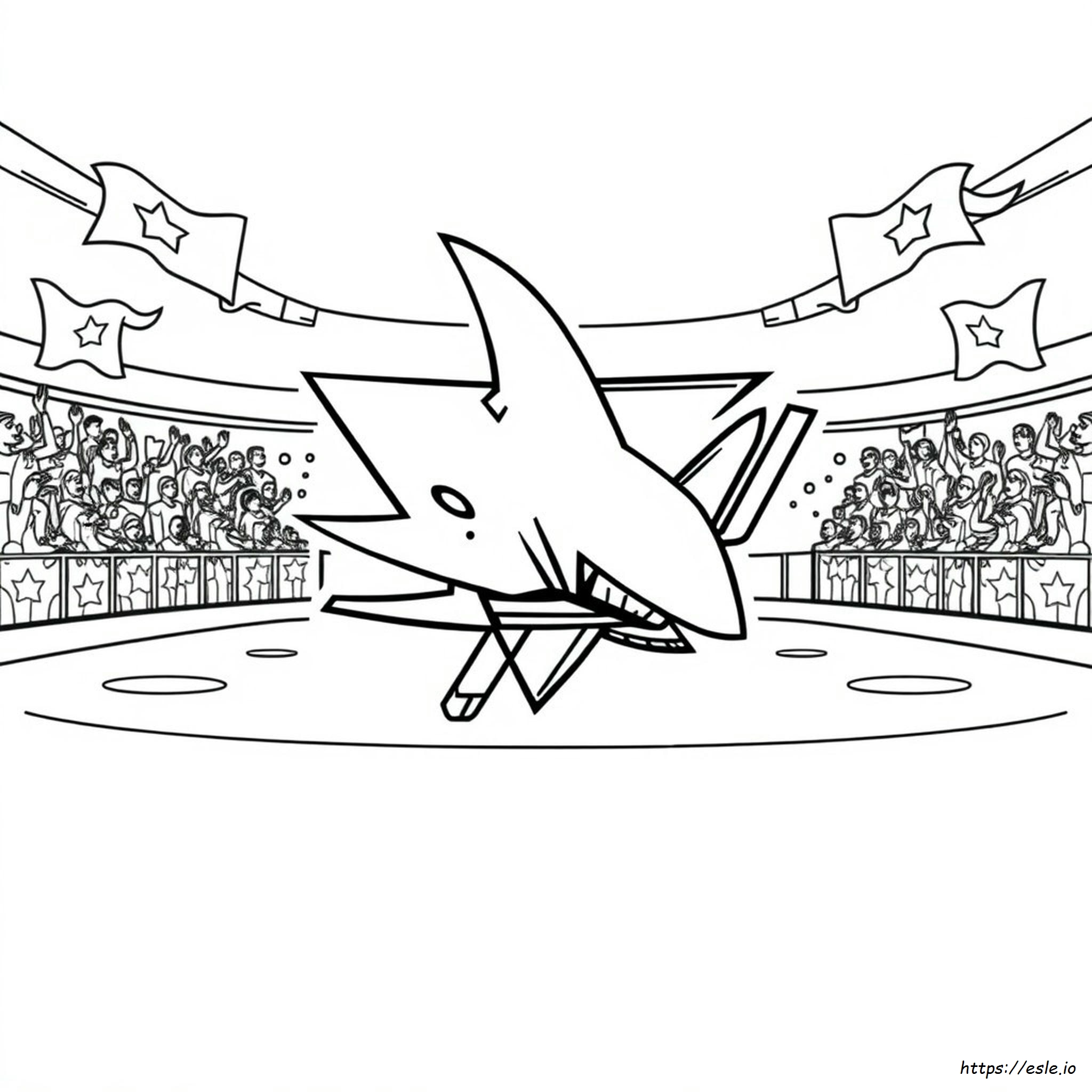 San Jose Sharks Logo Coloring Page