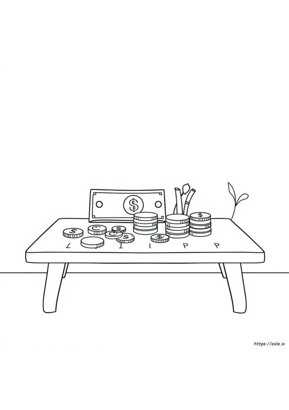 Counting Money Coloring Pages