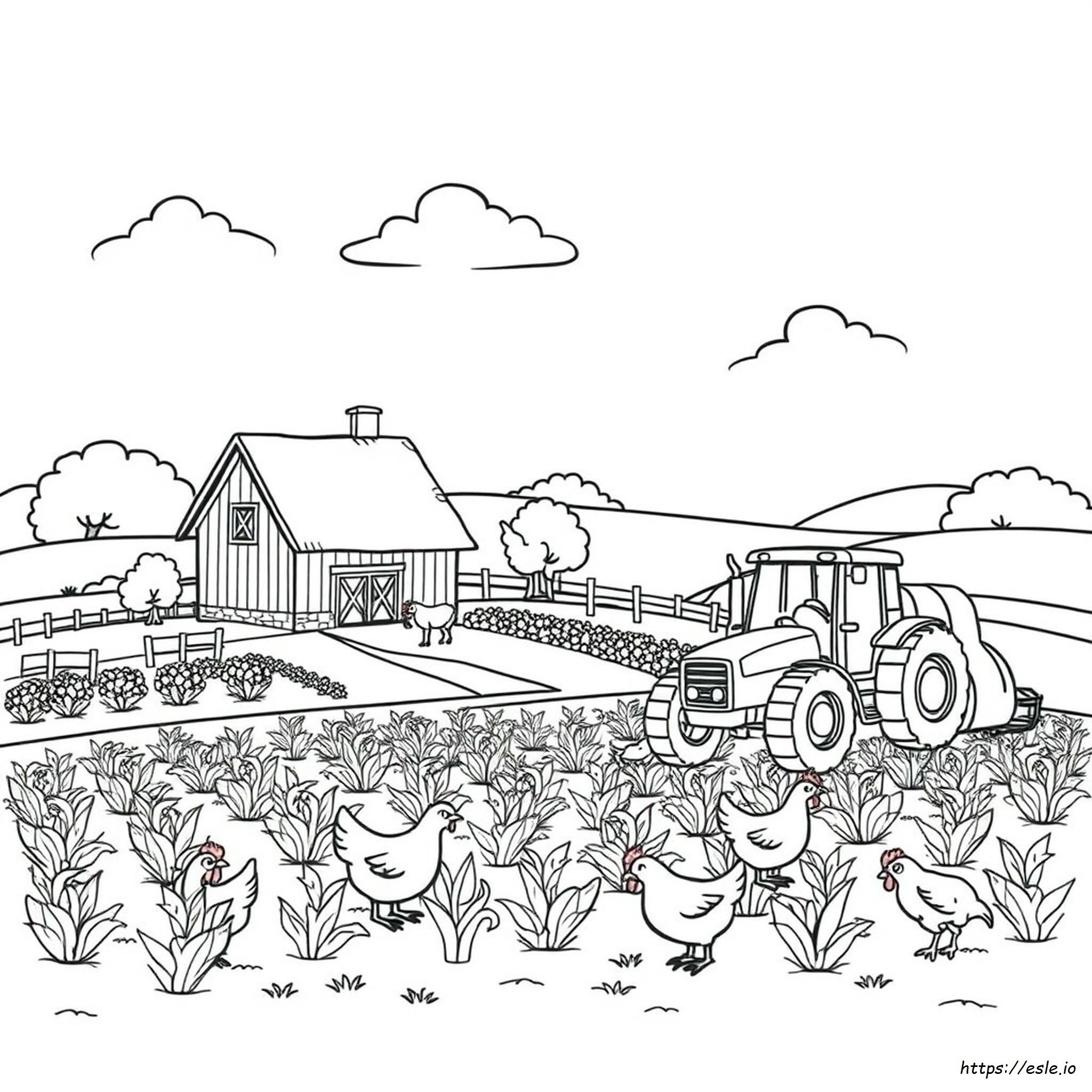 Páginas Para Colorear De La Granja