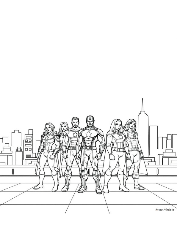 The Avengers Coloring Page