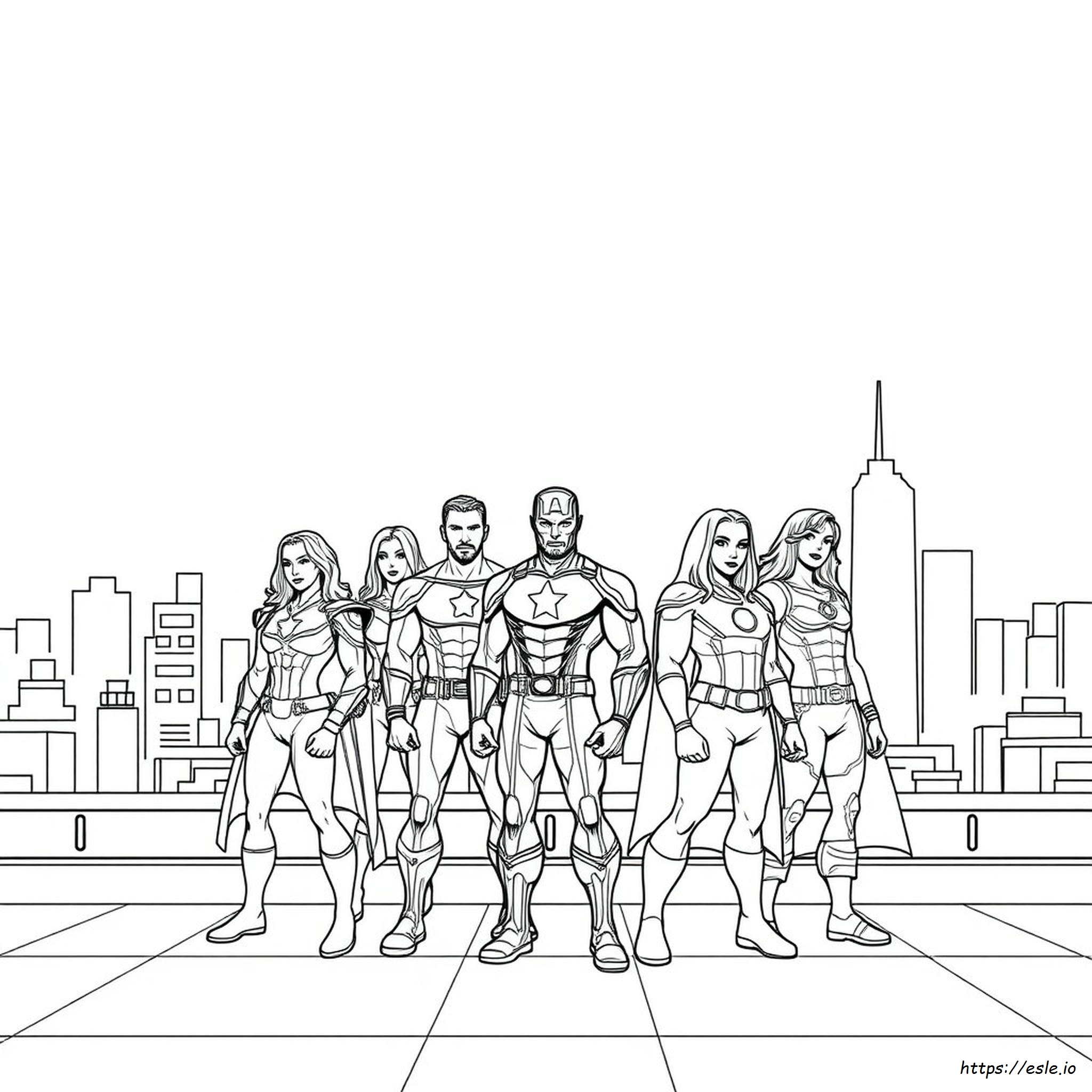 The Avengers Coloring Page