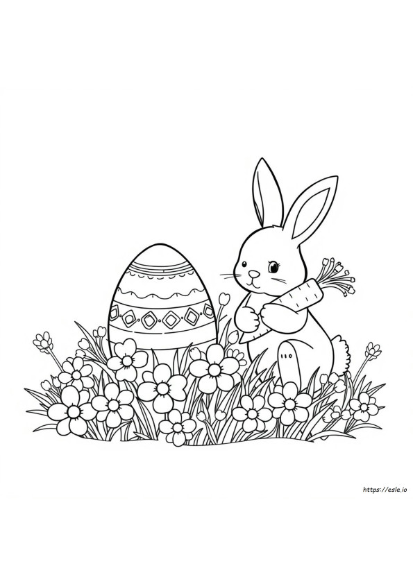 Coloriages D'oeufs De Pâques Et De Lapins