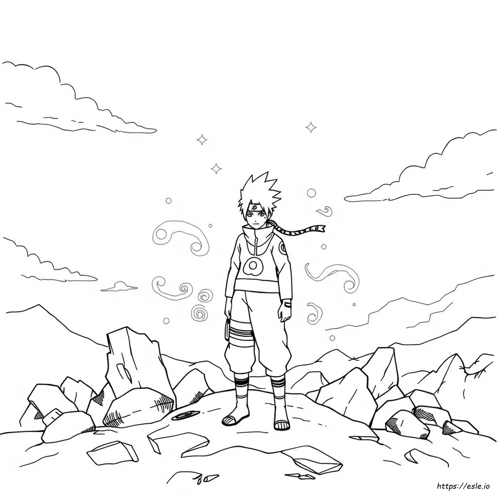 Team 7 Sasuke Naruto Coloring Pages