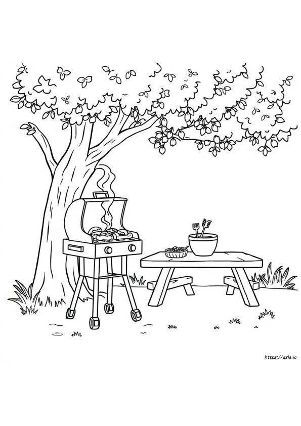 Bbq Colouring Pages