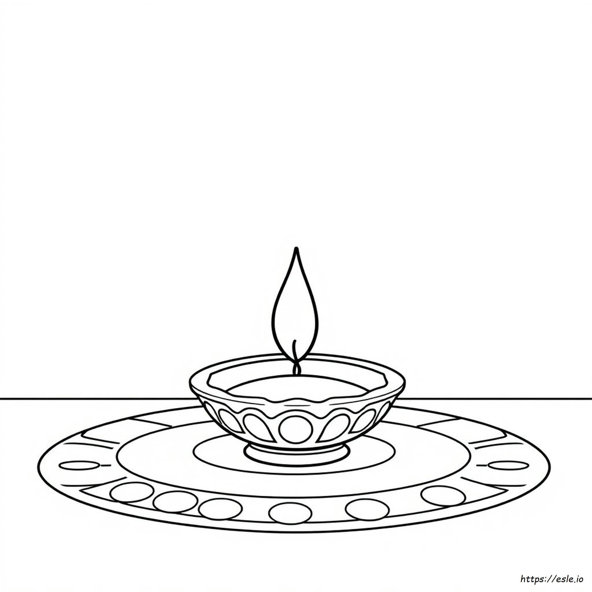 Easy Diya Colouring