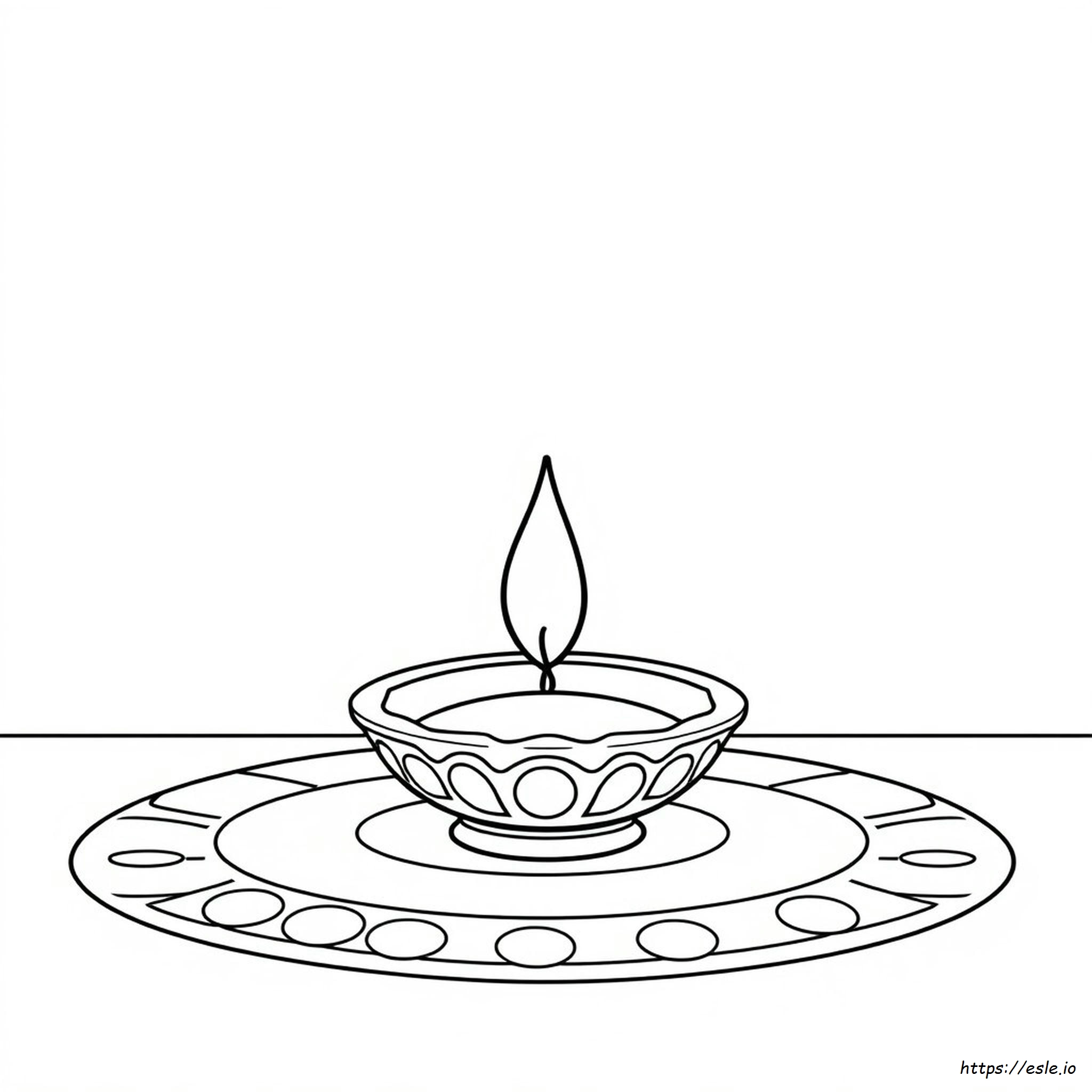 Coloriage Diya Facile