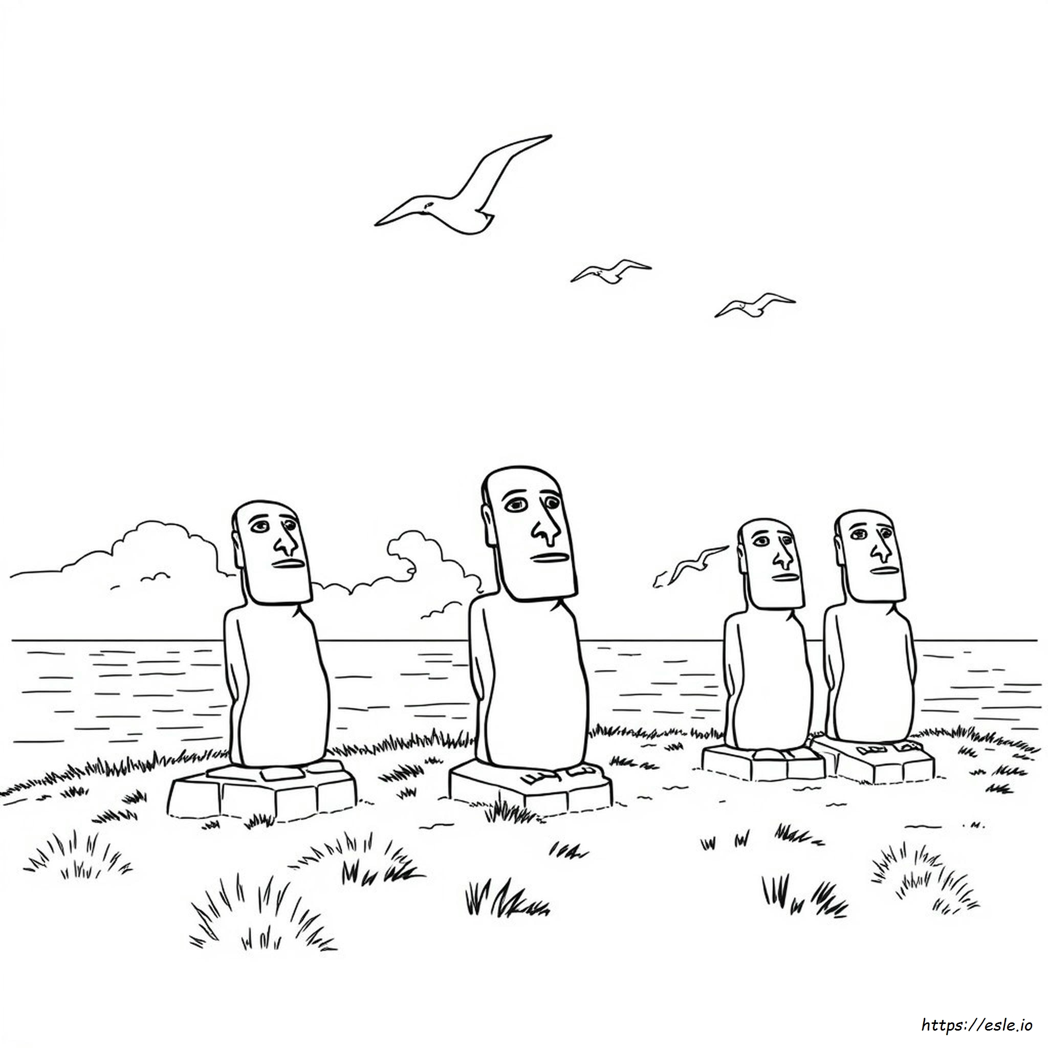 Easter Island Coloring Pages