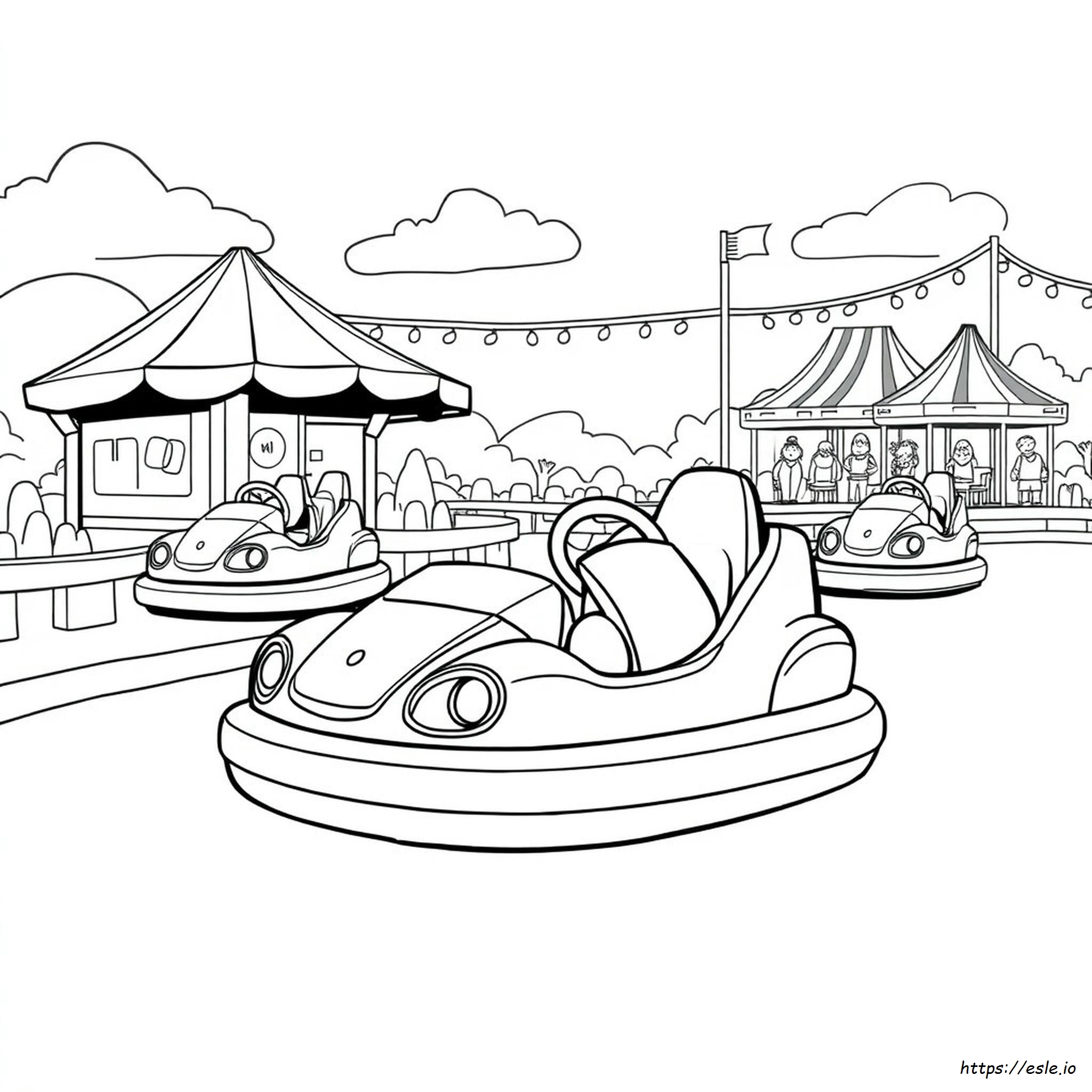 Bumper Car Coloring Page