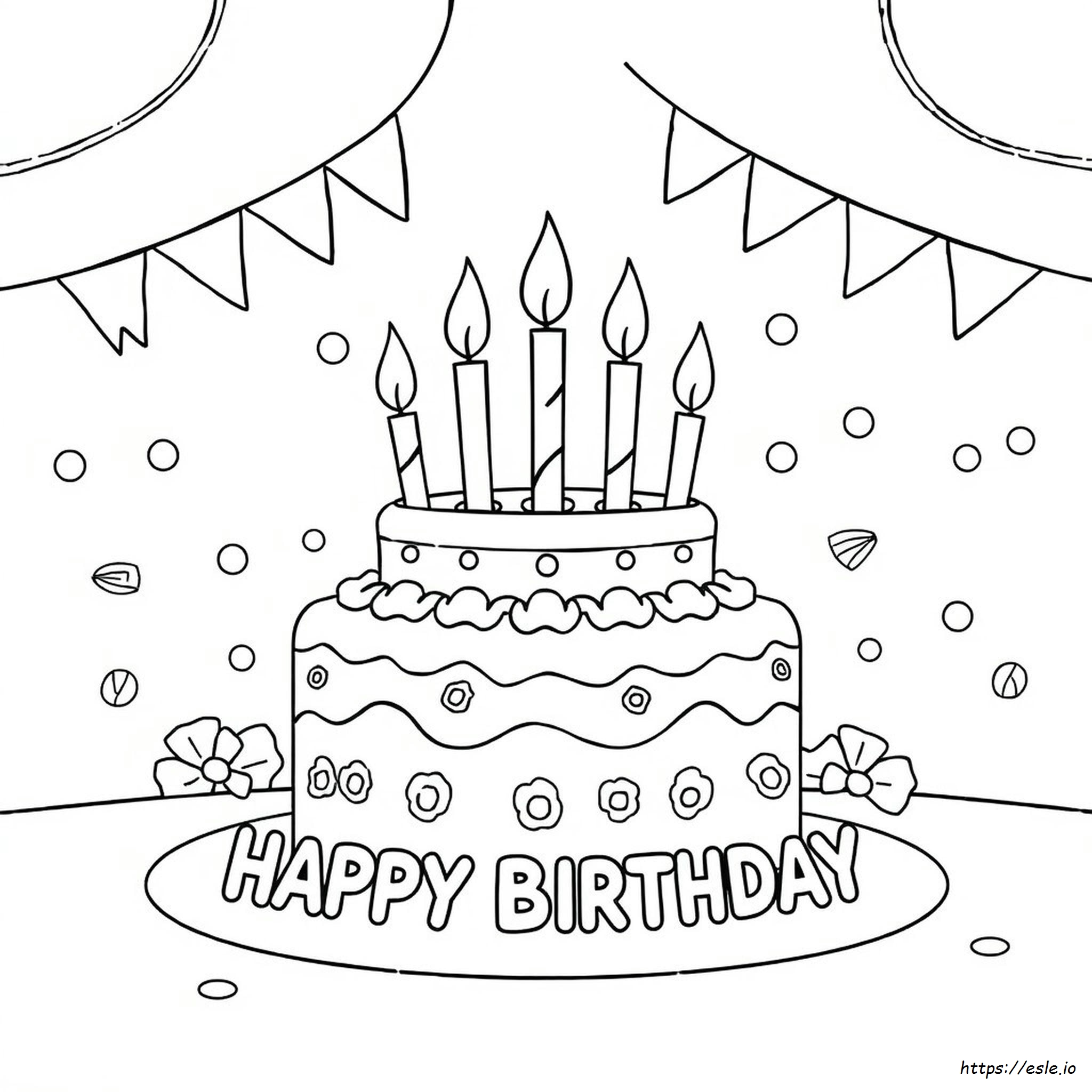 Kostenlose Ausdruckbare Fröhliche Geburtstag Banner Ausmalbilder