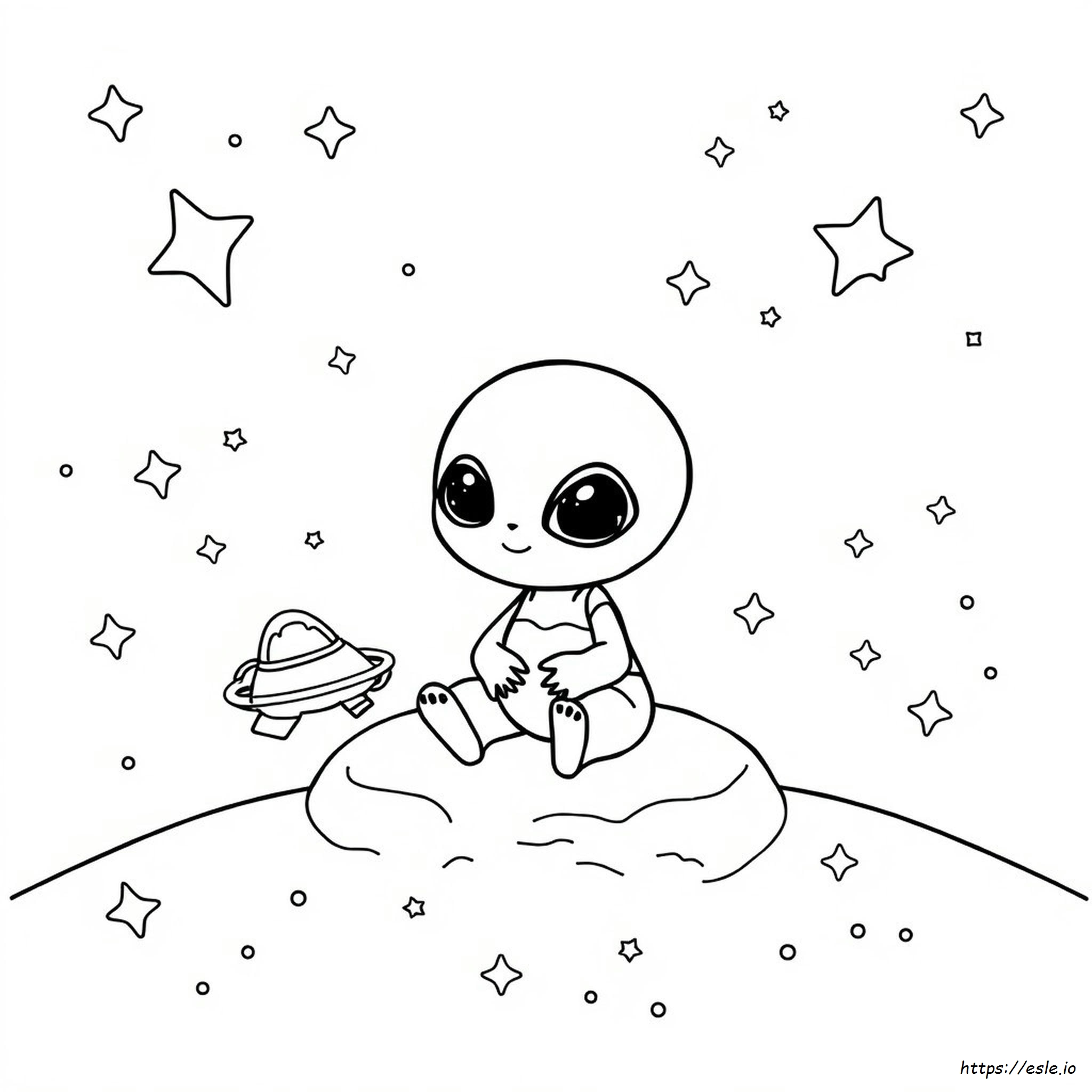 Cute Galaxy Coloring Pages