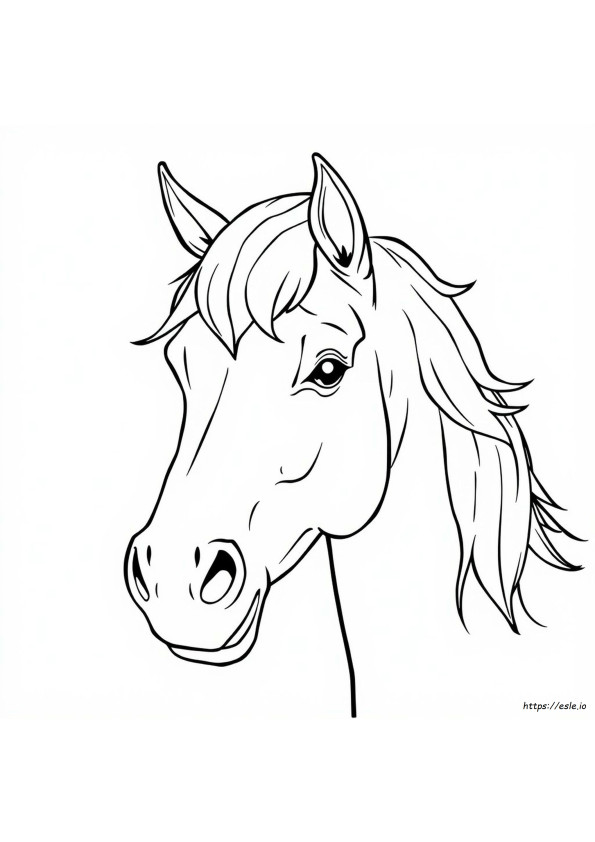 Rosto De Cavalo Para Colorir