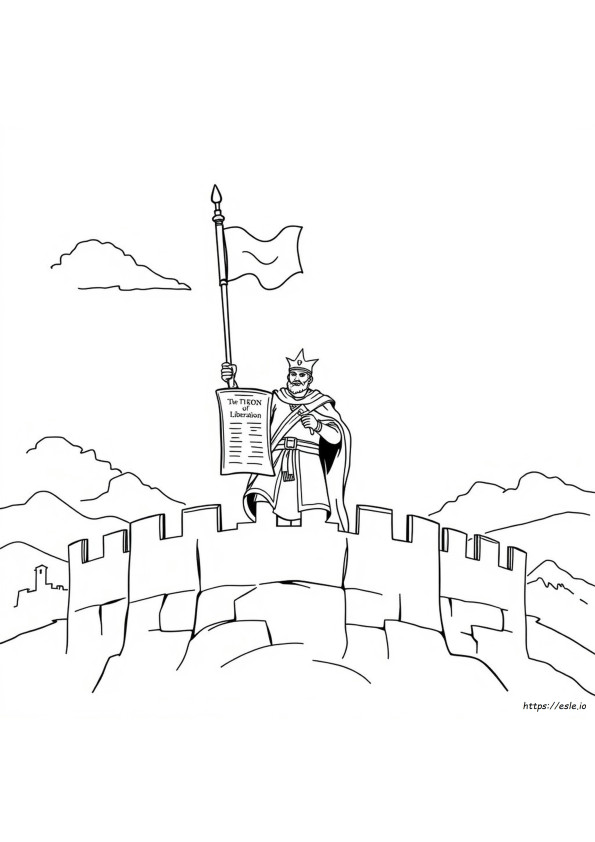Captain Moroni Title Of Liberty Coloring Page