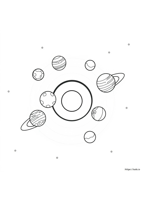 Welke Kleuren Hebben De 9 Planeten Kleurplaat