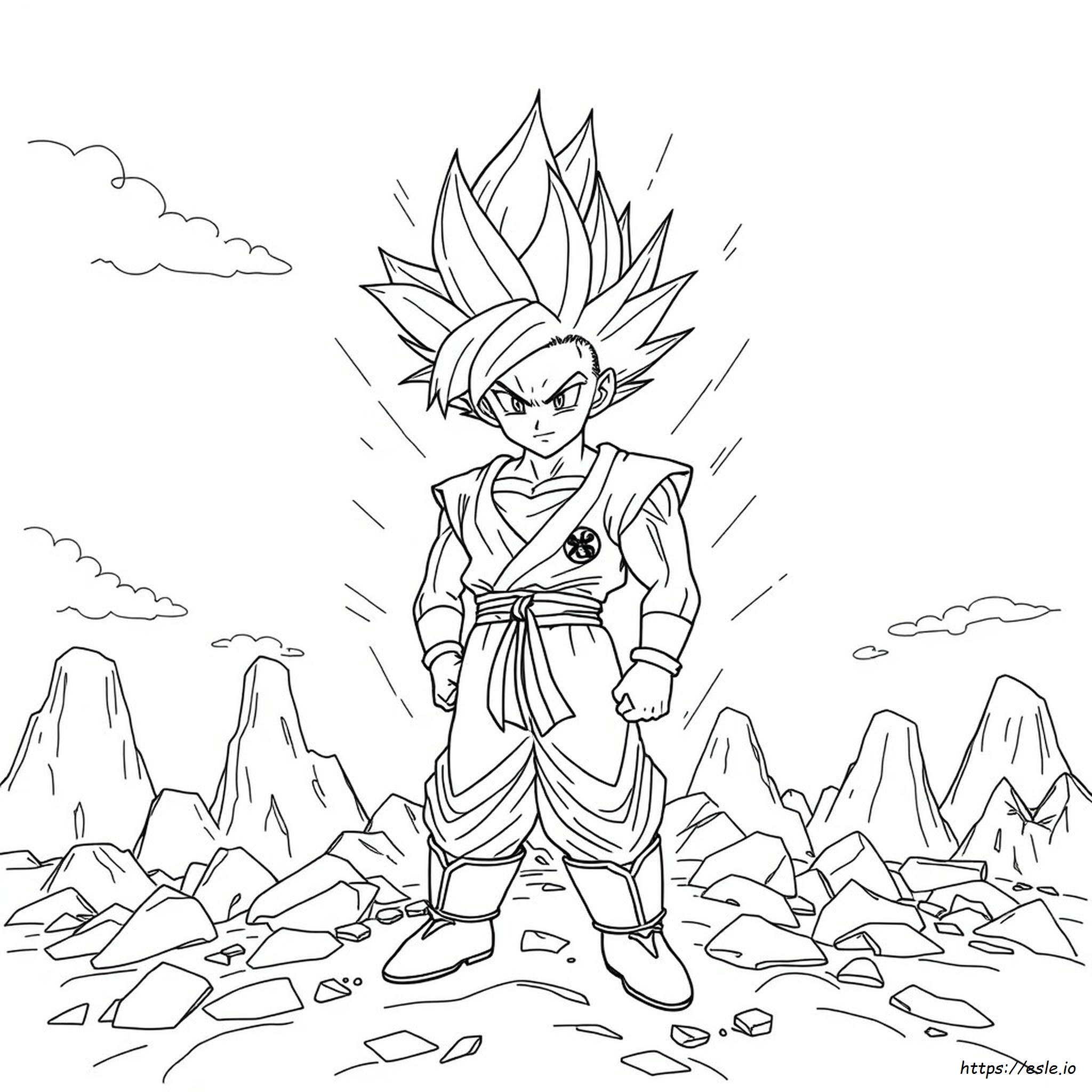 Dragon Ball Z Színező Nyomtatható Goku Super Saiyan 3