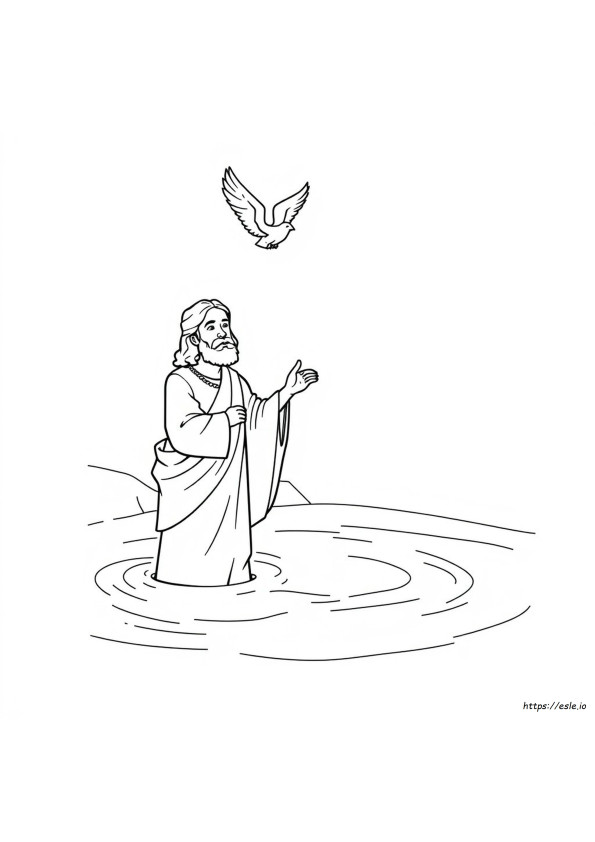 Disegni Da Colorare Gratuiti Di Gesù Che Viene Battezzato