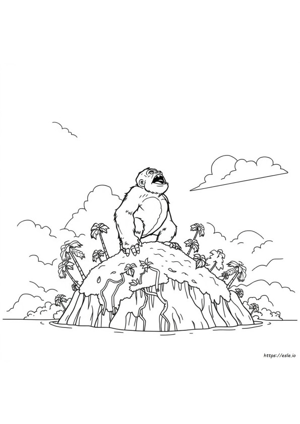 Kong Colouring Pages