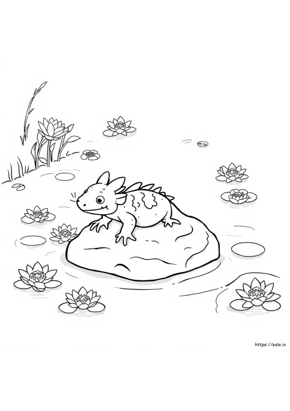 Cute Axolotl Coloring