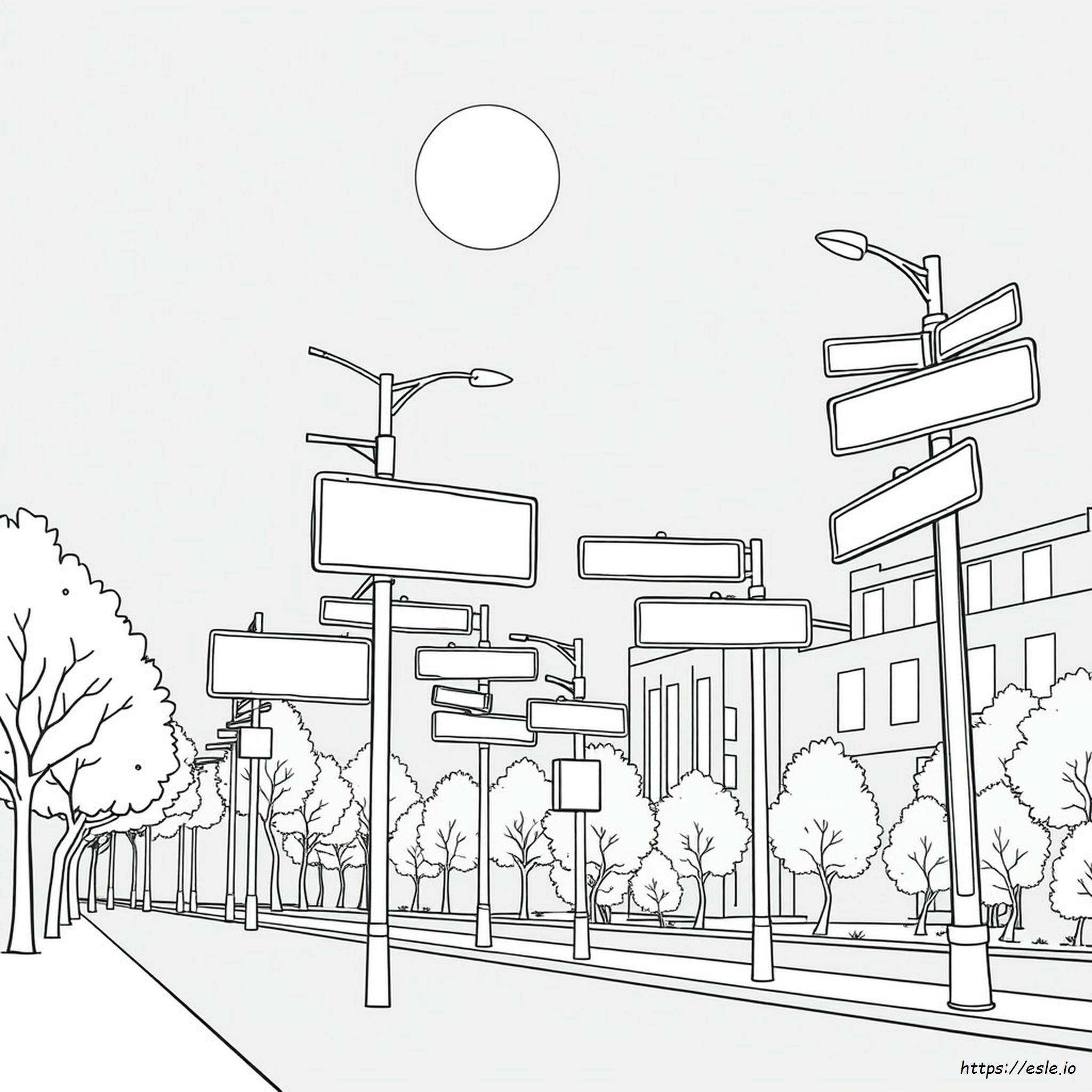 Street Signs Coloring Pages