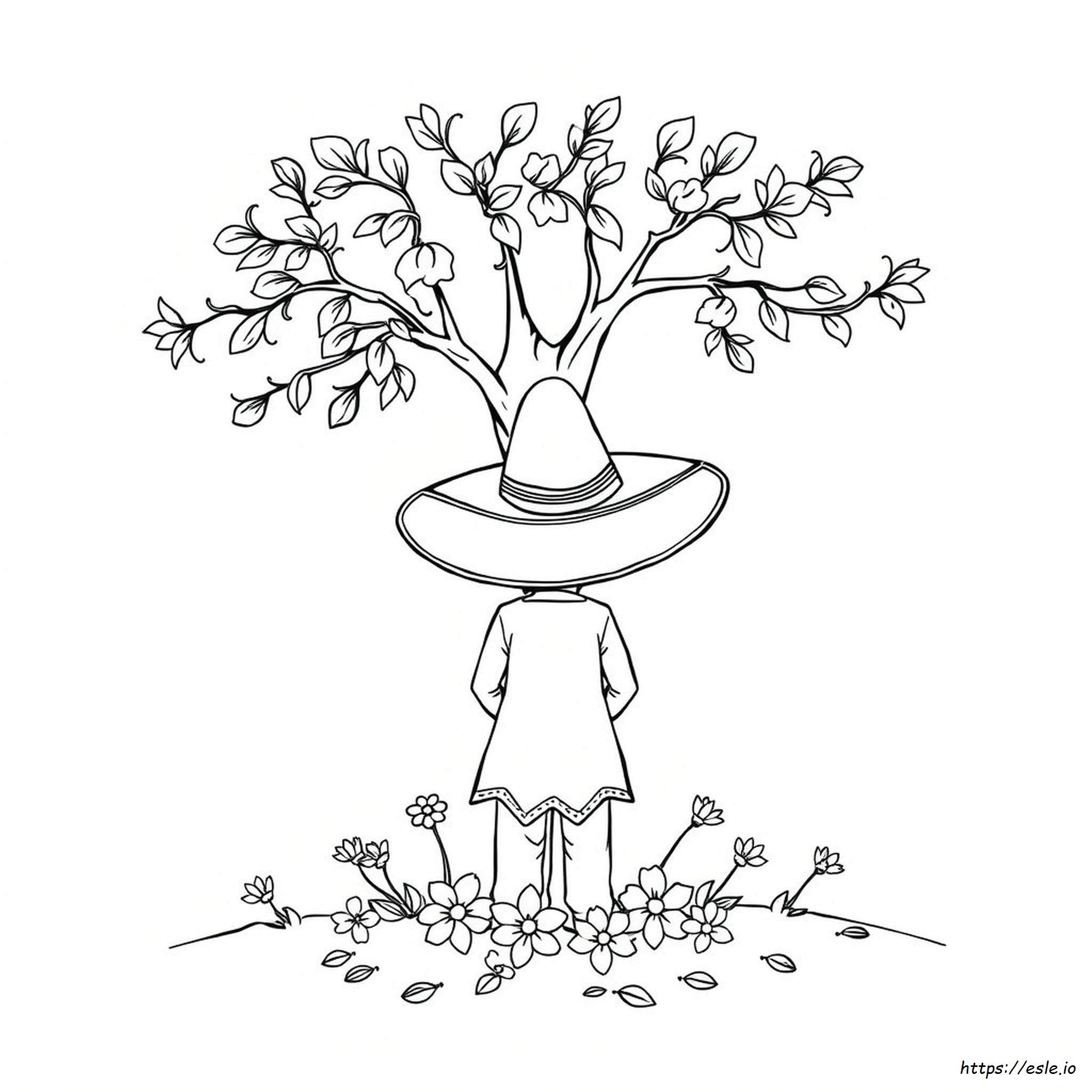Sombrero Hat Coloring Page