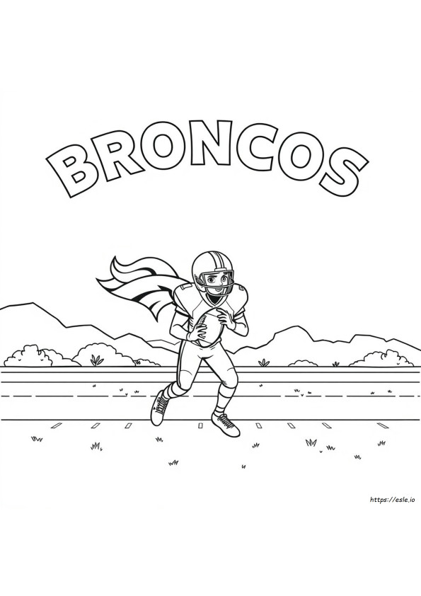 Broncos Coloring Pages Printable