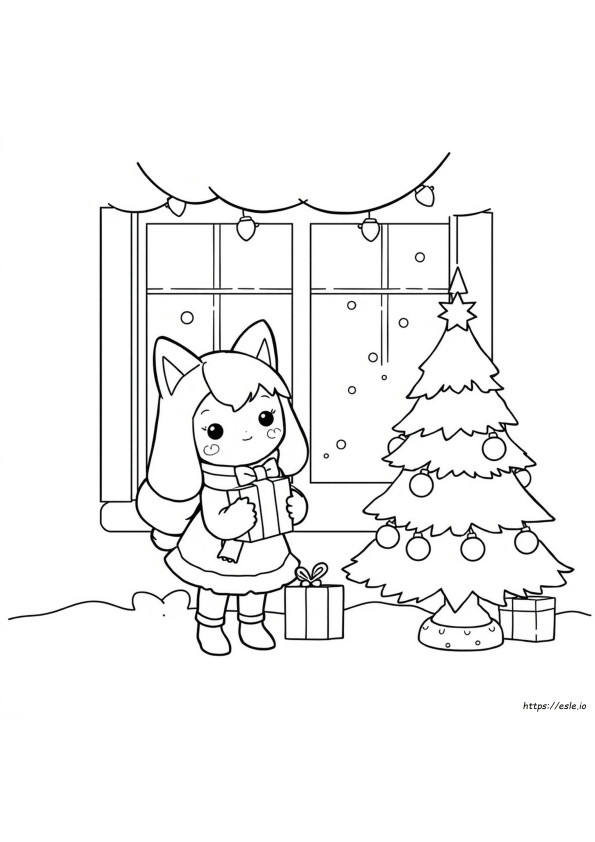 Kuromi Christmas Coloring Pages