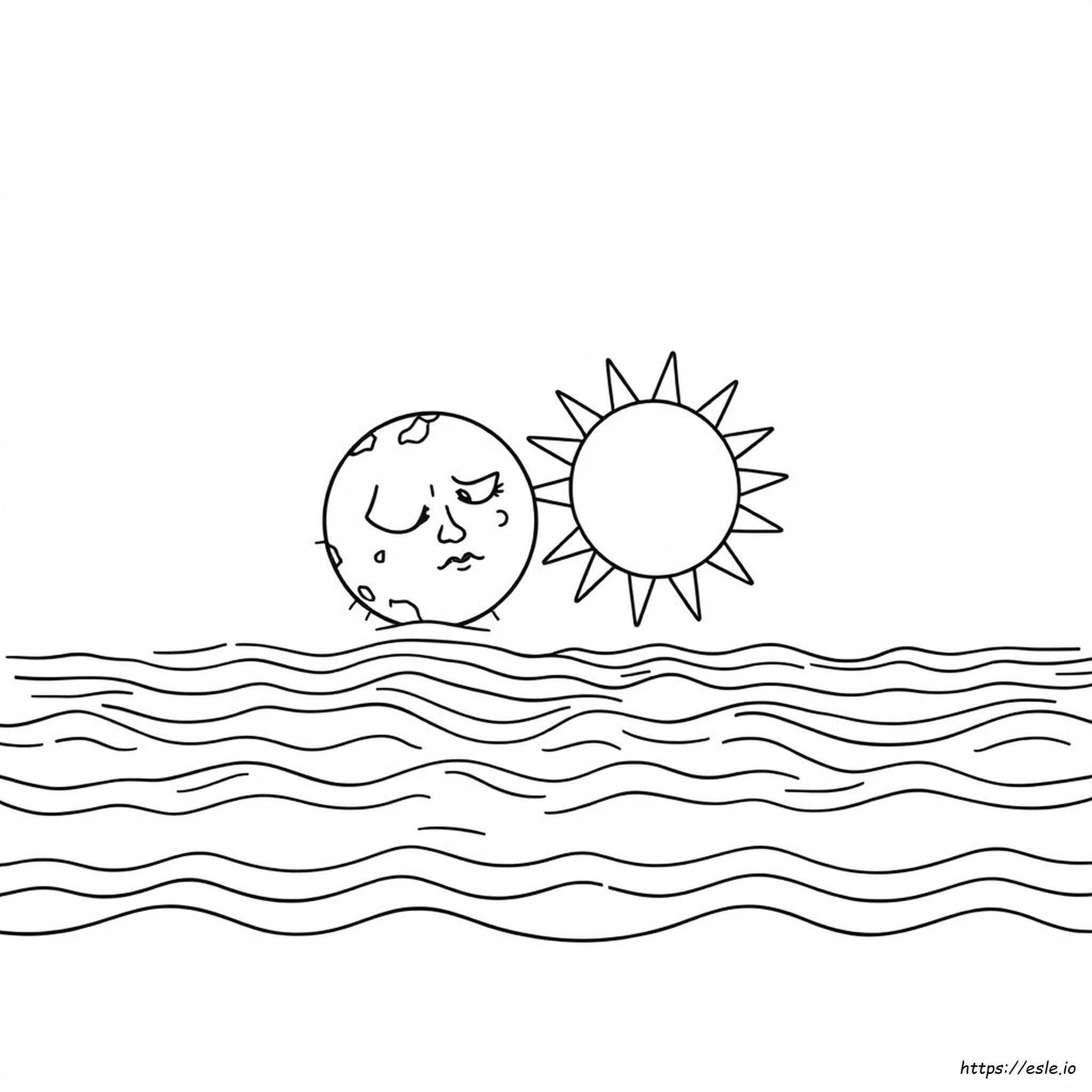 Printable Sun And Moon Coloring Pages For Adults