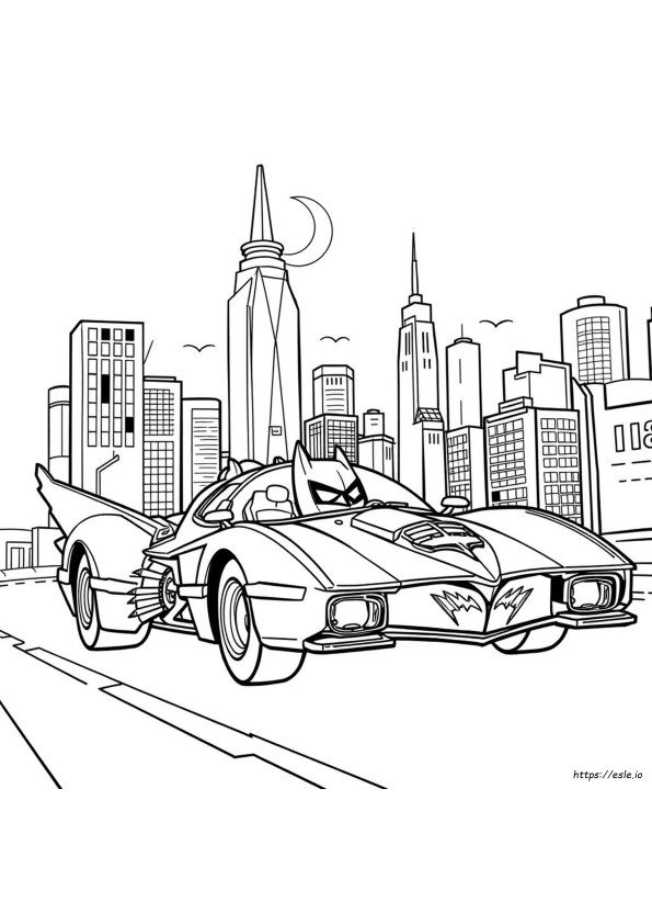 Coloriage Batmobile À Imprimer