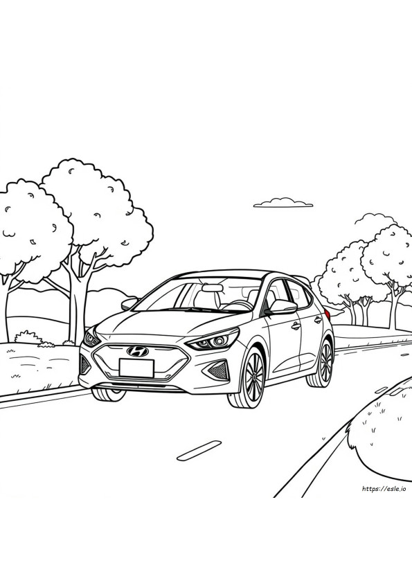 Hyundai Car Coloring Pages