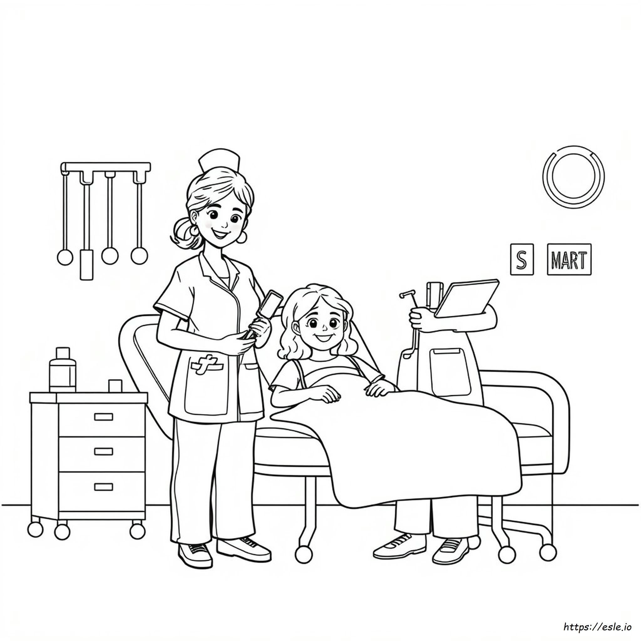 Coloring Picture Of Nurse