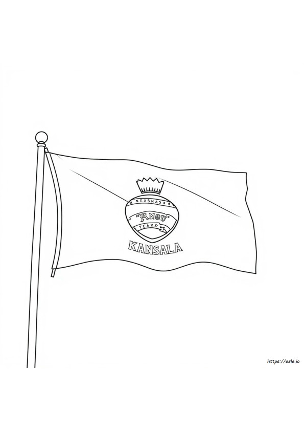 Kansas Flag Coloring Page
