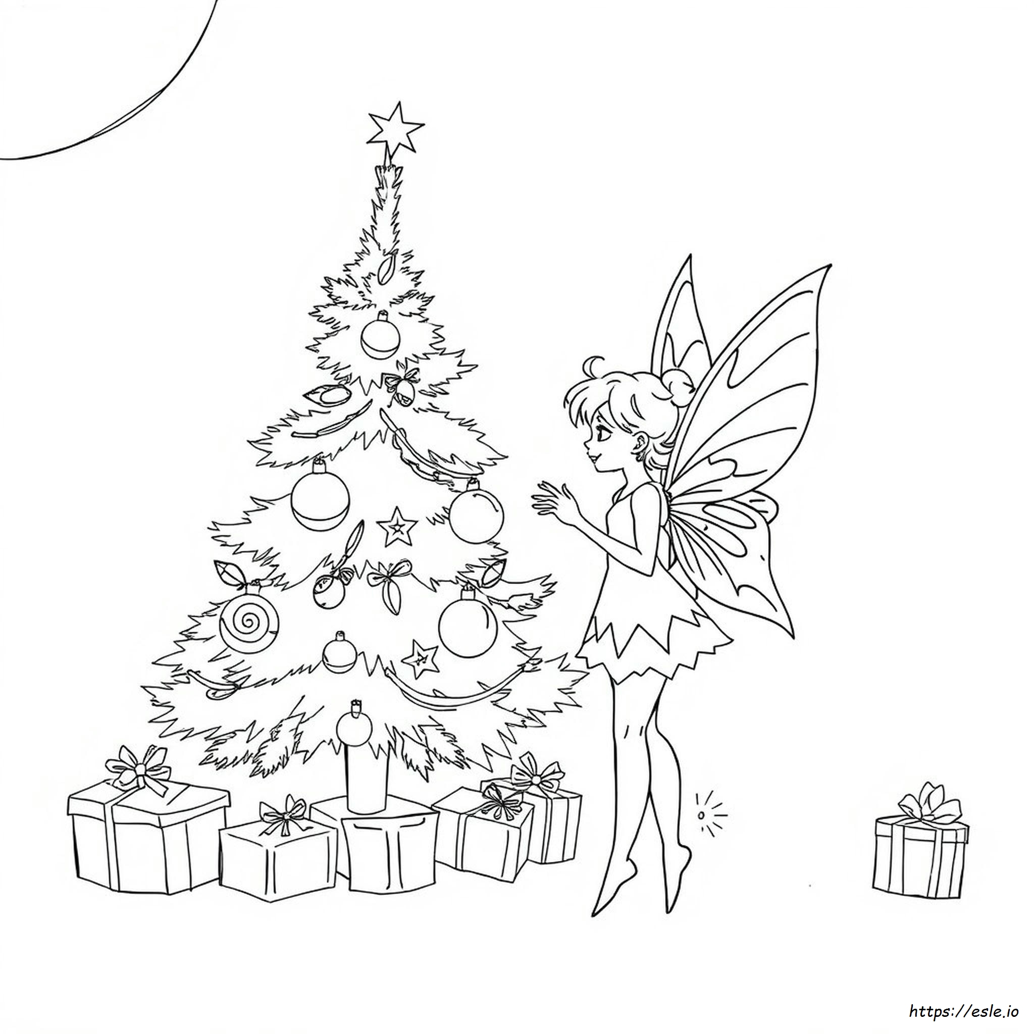 Coloriage Fée De Noël