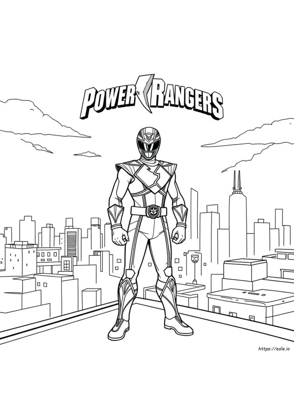 Power Rangers Ninja Steel Gold Ranger Gambar Mewarnai