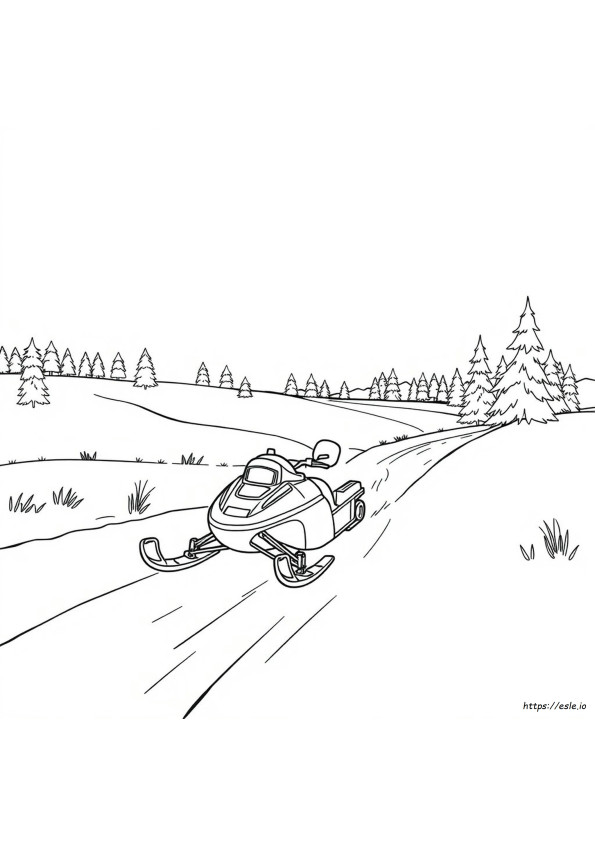 Moottorikelkka Värityskuvat