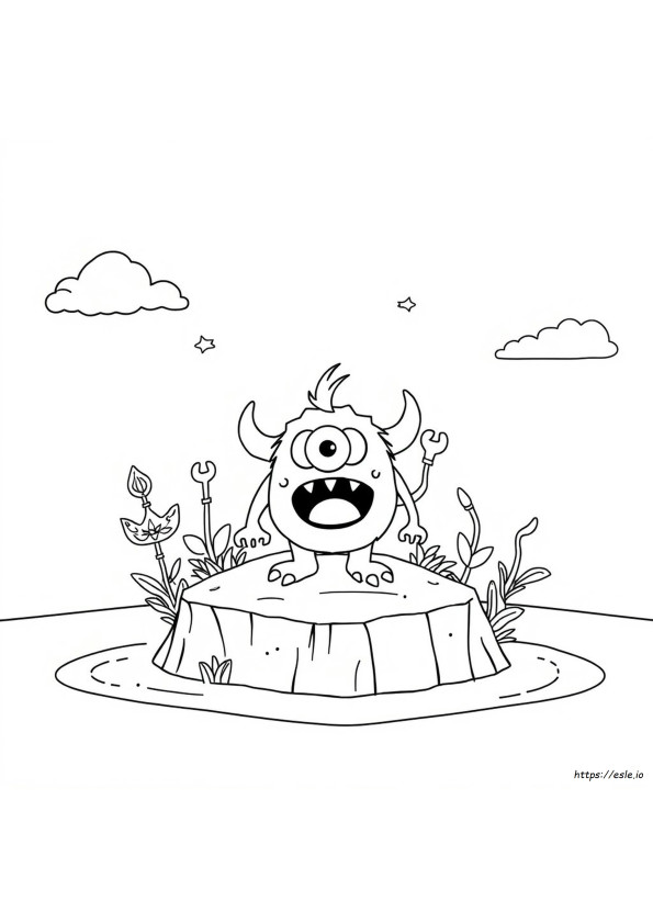 Monster Coloring Page My Singing Monsters Para Pintar