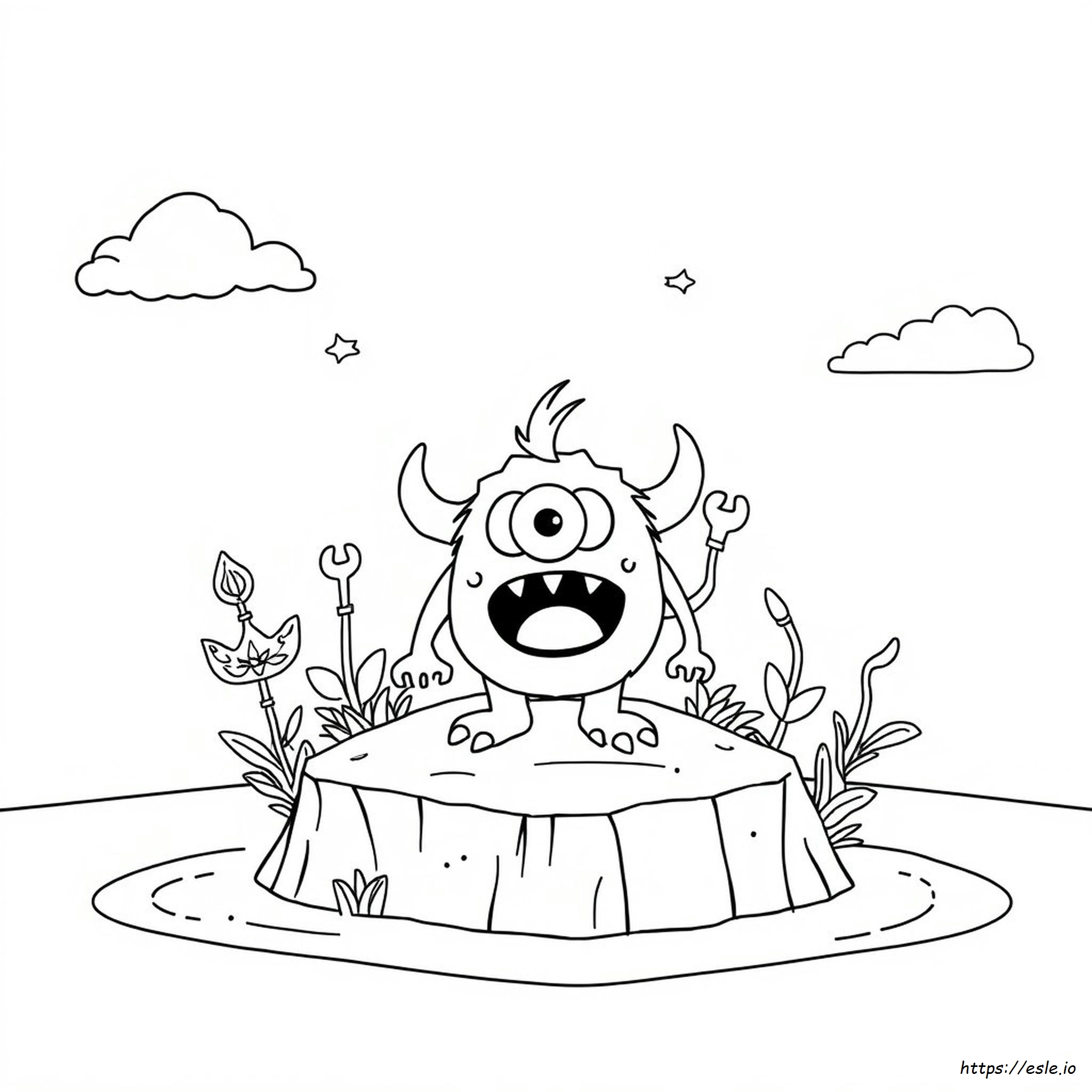 Hirviö Värityskuva My Singing Monsters Värityskuvat