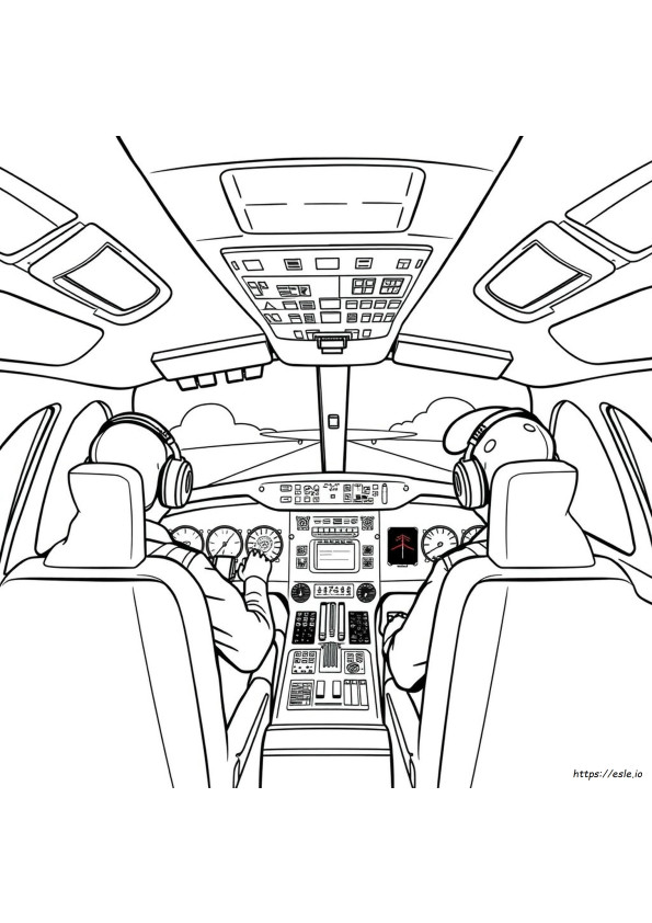 Airplane Pilot Coloring Page