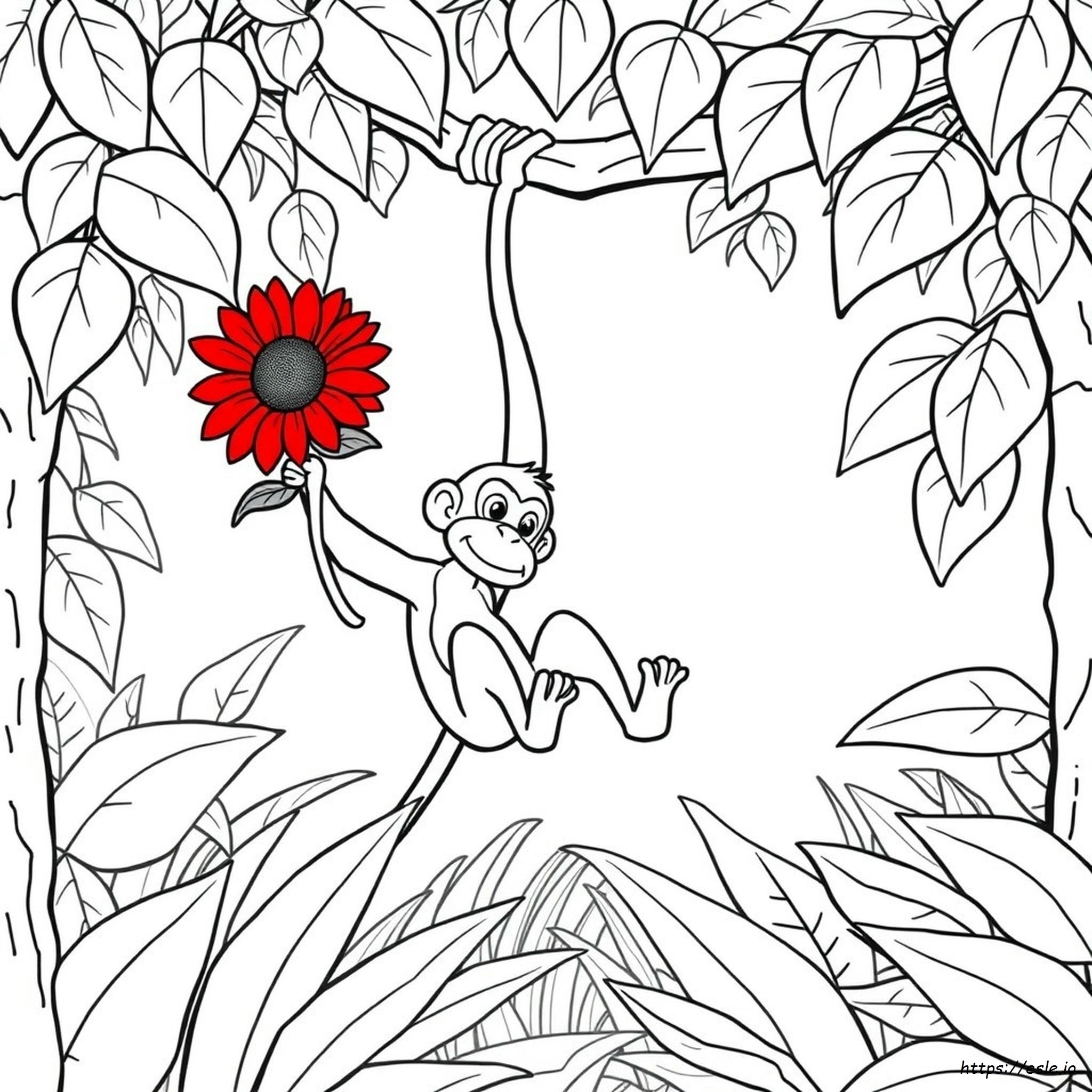 Monos Para Colorear Para Niños