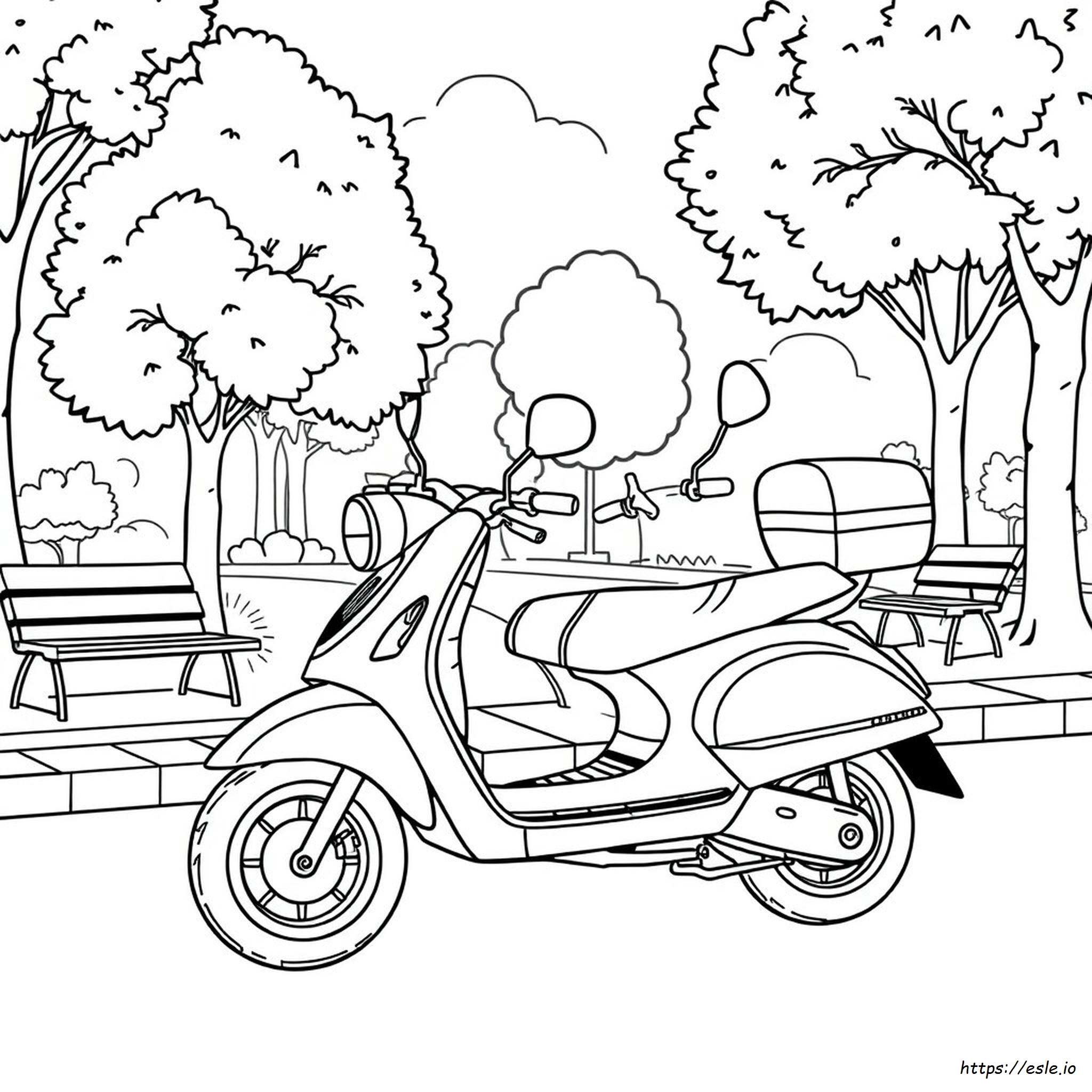 Coloring Page Of A Scooter