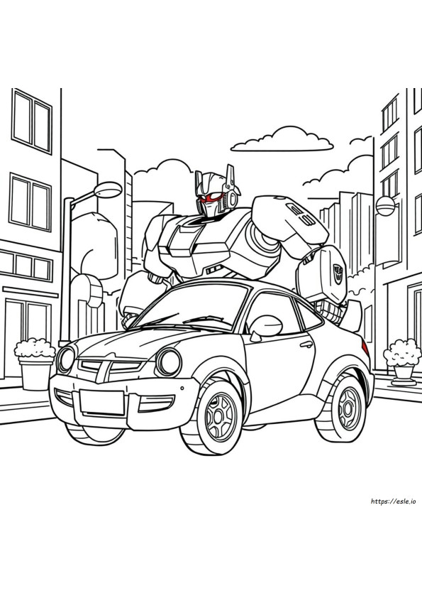 Transformers Bumblebee Boyama Sayfası