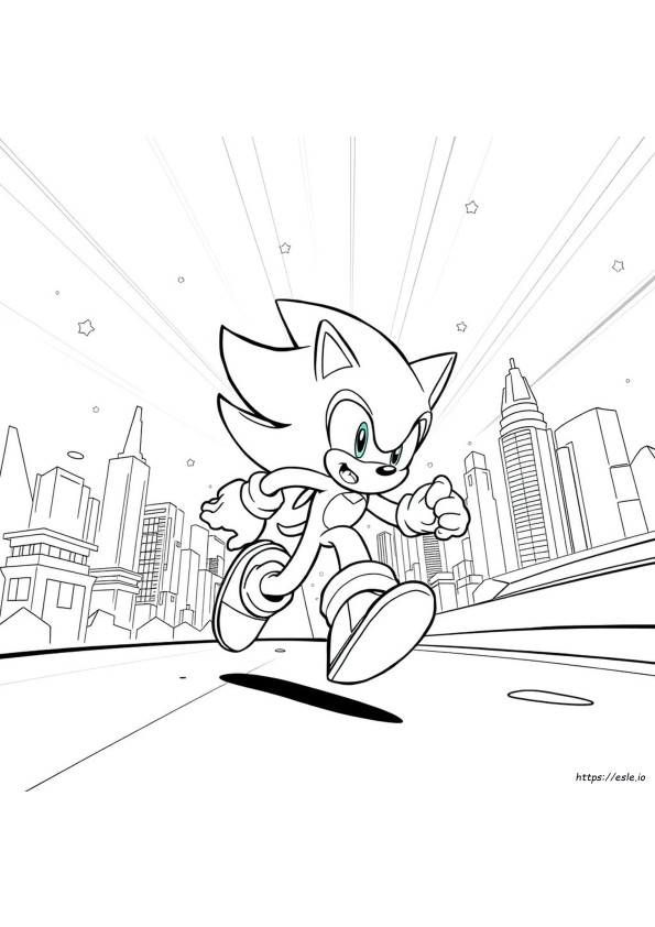 Pages Drawing Shin Sonic Coloring