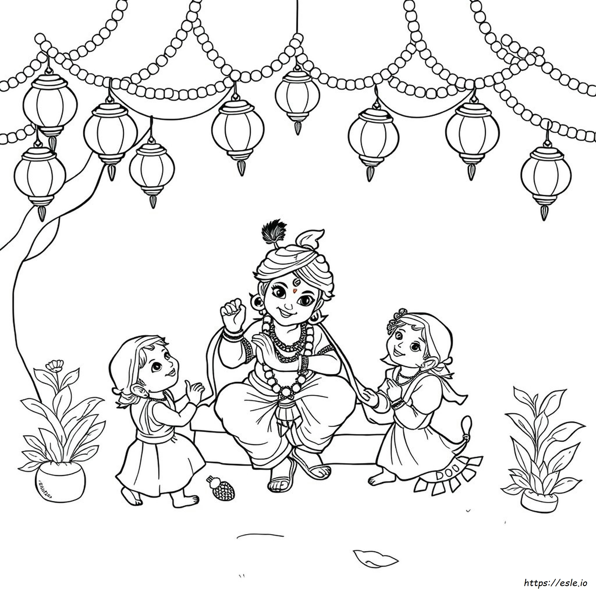 Disegni Da Colorare Di Janmashtami