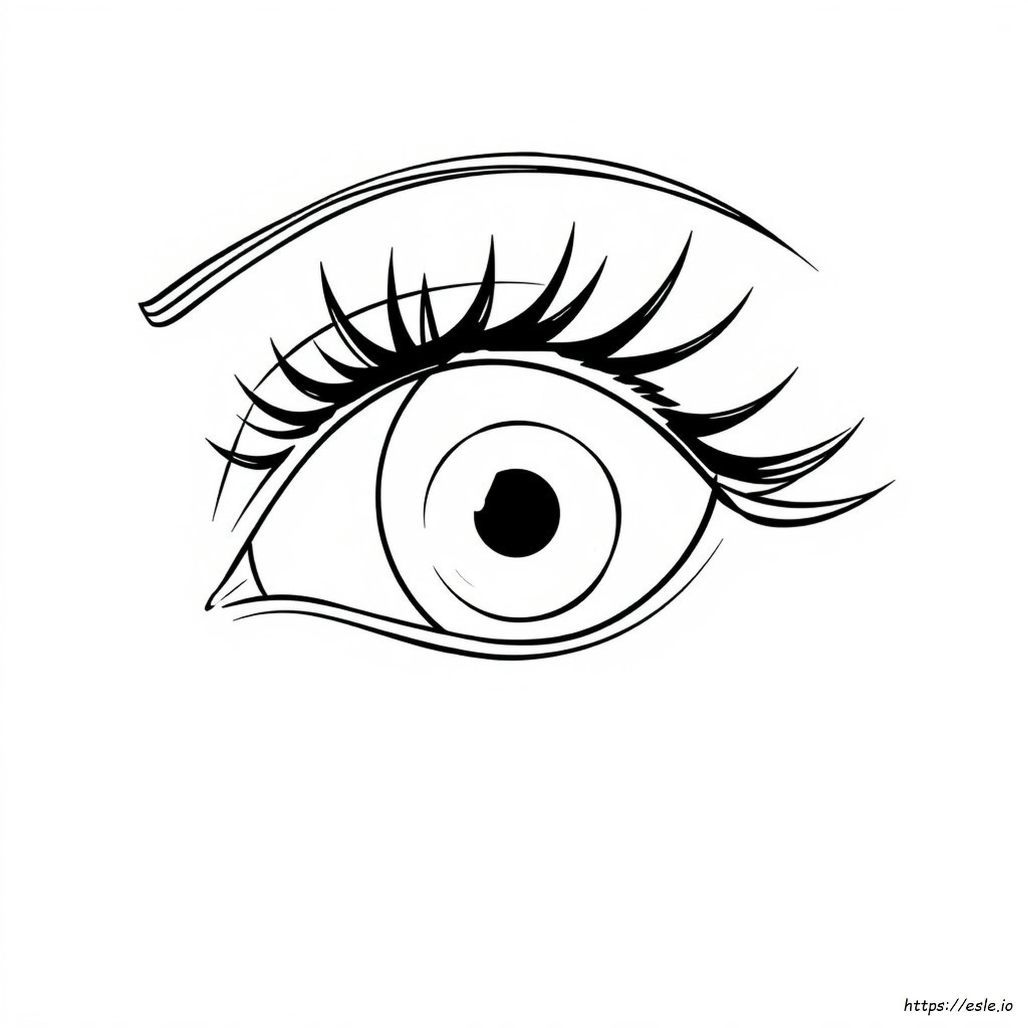 Hoja De Ojos Para Colorear