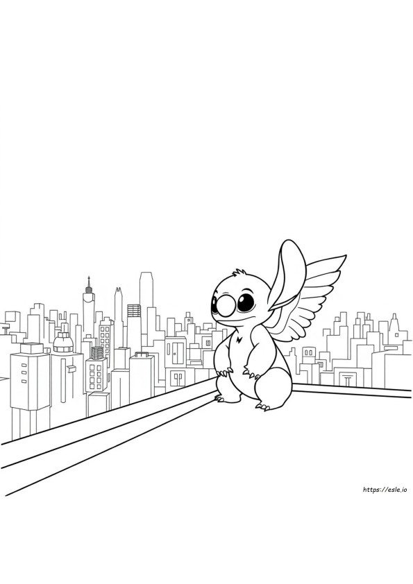 Coloring Pages Stitch Y Angel Para Dibujar