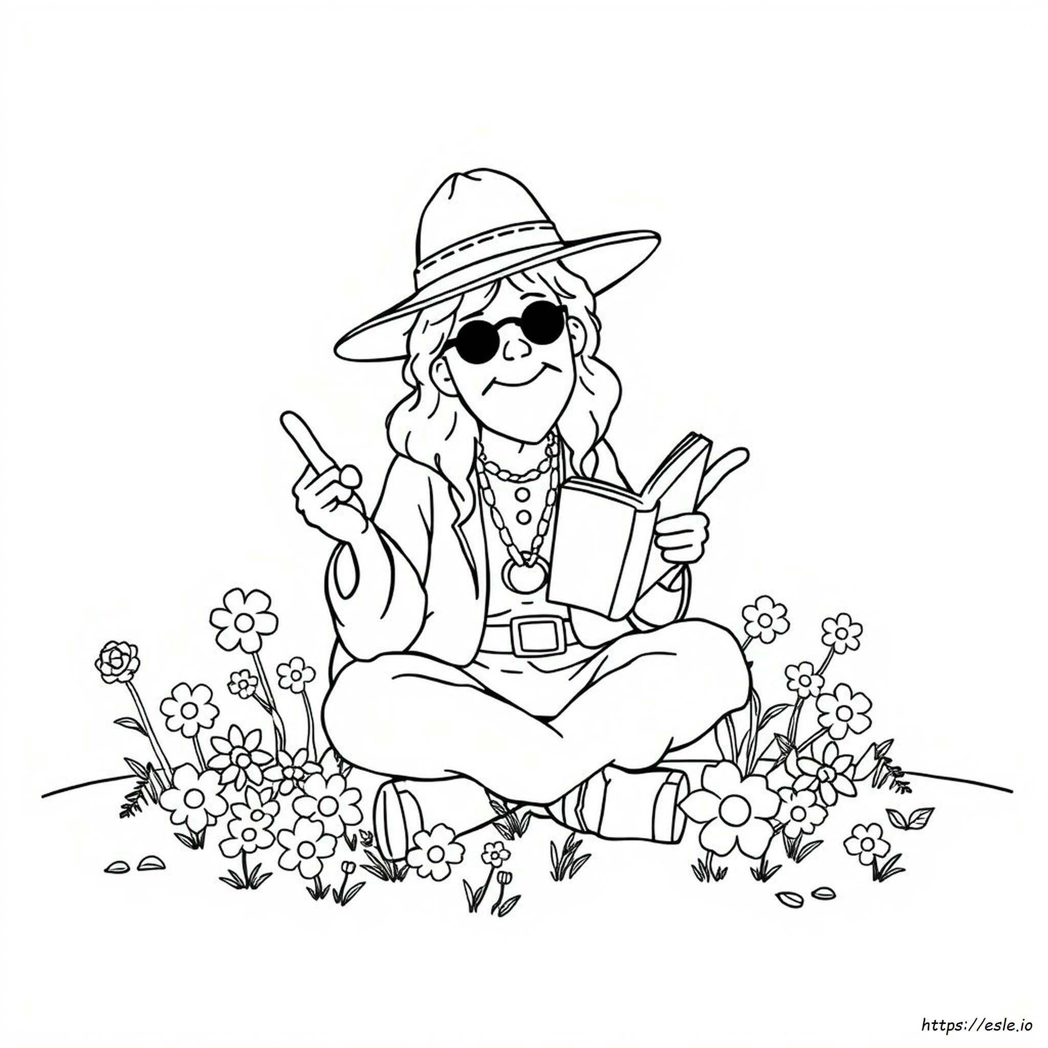 Hippie Coloring Pages To Print