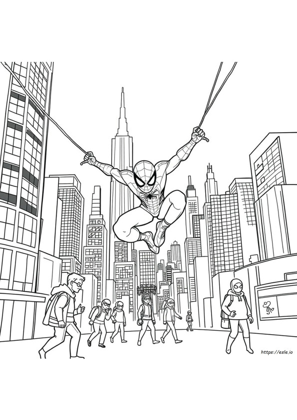 Spiderman Among Us Coloring