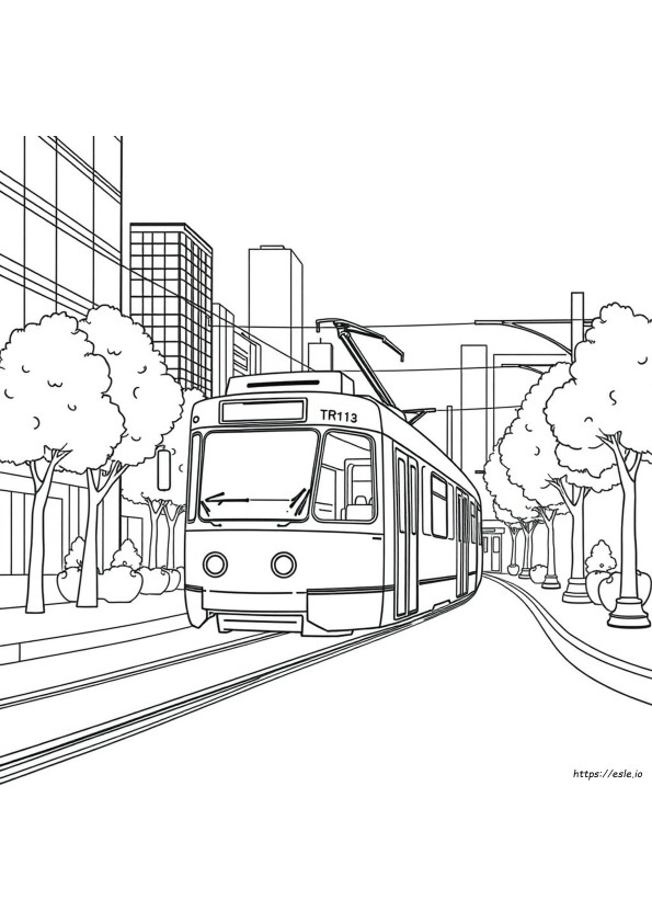 Straßenbahn Ausmalbilder
